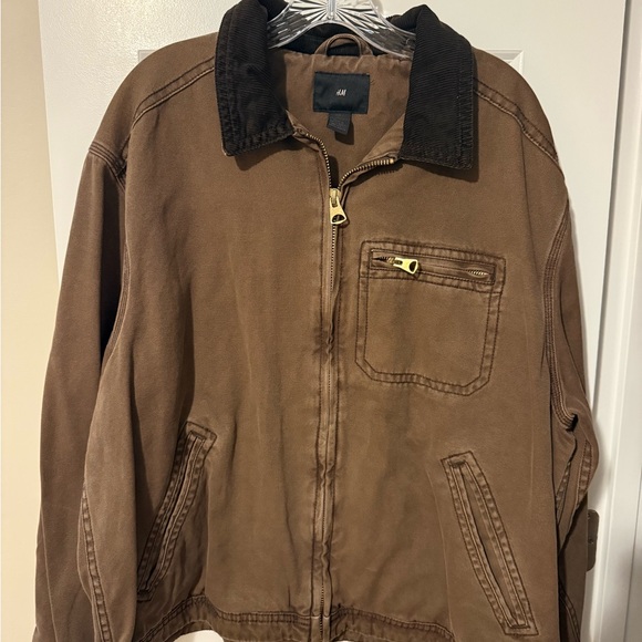 H&M Other - H&M Brown Jacket with Black Collar